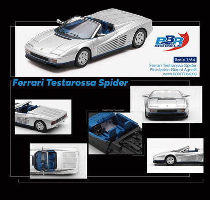 [Pre-Order] BBR Models Ferrari Testarossa Spider Pininfarina Gianni Agnelli BBRFER64039 1/64 Diecast