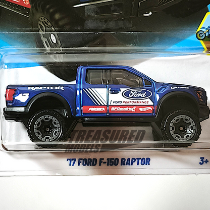 Hot Wheels Ford 17 F-150 Raptor Metalflake Blue 2025 Main Line HW Dirt 1/64 Diecast