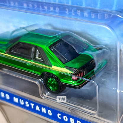 CHASE! GreenLight Ford 1980 Mustang Cobra CHASE Chrome Green The Stampede 1/64 Diecast