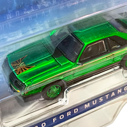 CHASE! GreenLight Ford 1980 Mustang Cobra CHASE Chrome Green The Stampede 1/64 Diecast