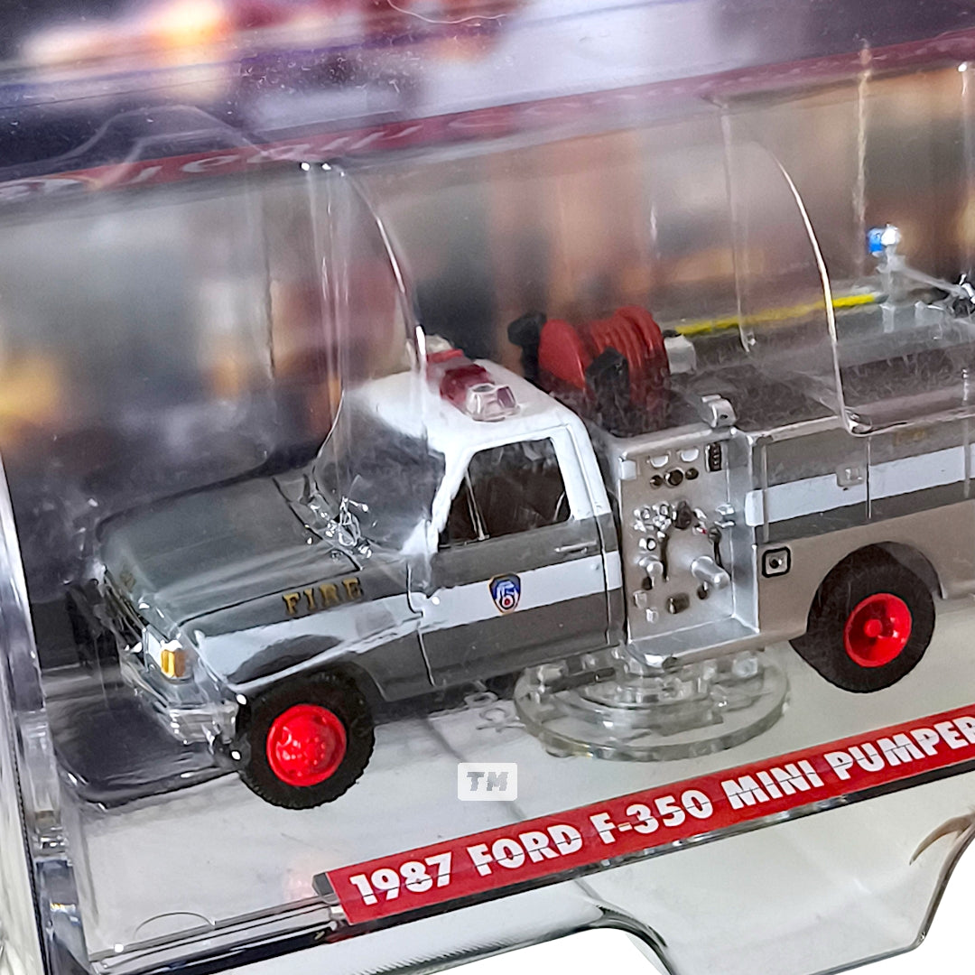 CHASE! GreenLight Ford 1987 F-350 Mini Pumper Fire Truck New York City Fire Department 160th Anniversary