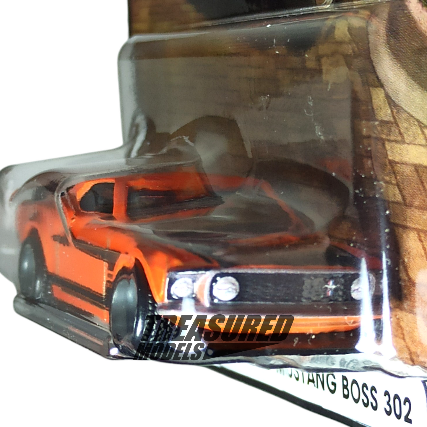 Hot Wheels Ford 69 Mustang Boss 302 Orange Premium Boulevard 1/64 Die Cast