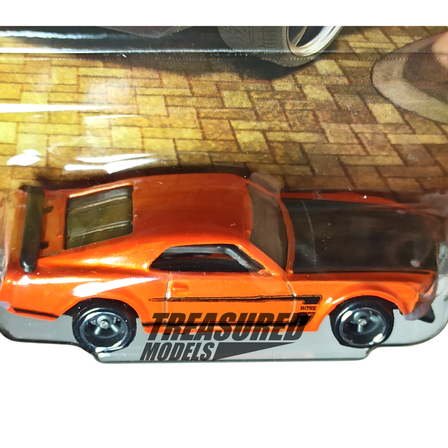 Hot Wheels Ford 69 Mustang Boss 302 Orange Premium Boulevard 1/64 Die Cast