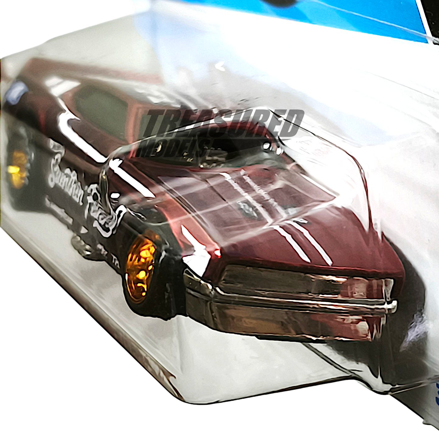 Hot Wheels Ford 71 Mustang Funny Car Super Treasure Hunt Spectraflame Red 2025 Main Line Mustang 60th 1/64 Die Cast