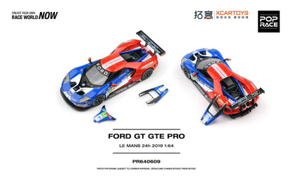 [Pre-Order] Pop Race Ford GT GTE PRO Le Mans 24h 2019 PR640609 1/64 Diecast
