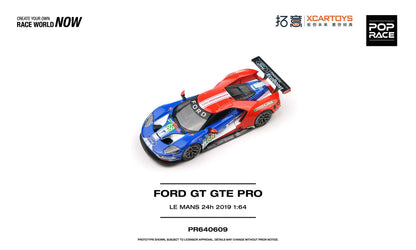 [Pre-Order] Pop Race Ford GT GTE PRO Le Mans 24h 2019 PR640609 1/64 Diecast