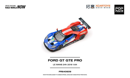 [Pre-Order] Pop Race Ford GT GTE PRO Le Mans 24h 2019 PR640609 1/64 Diecast