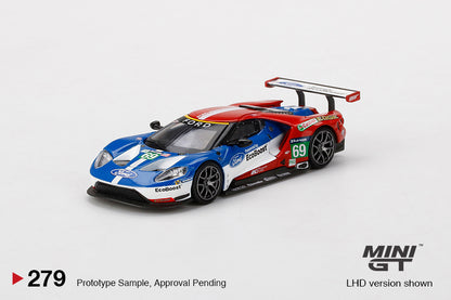 Mini GT Ford GT LMGTE PRO 2016 24 Hrs of Le Mans Ford Chip Ganassi Team 4 Cars Set MGTS0001 1/64 Diecast