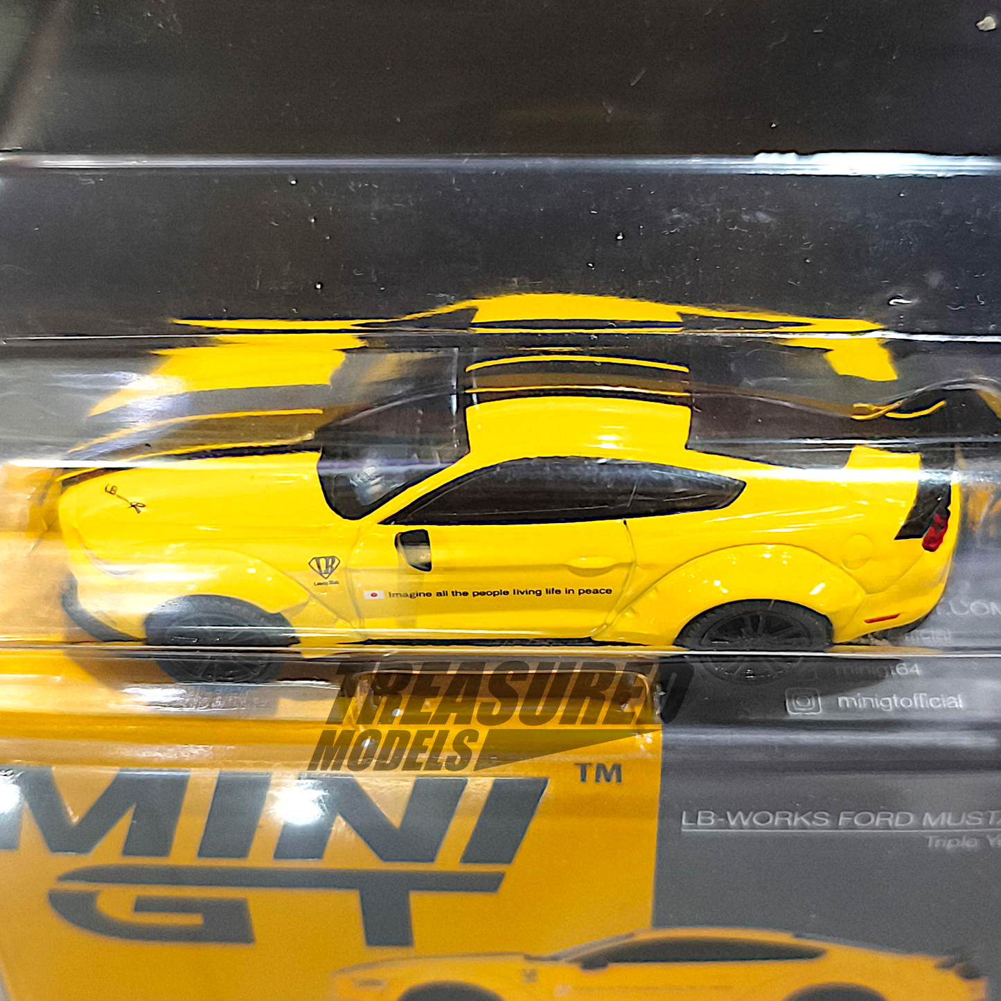 Mini GT Ford LB-WORKS Mustang Triple Yellow Blister Packaging MGT01077 1/64 Die Cast