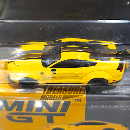 Mini GT Ford LB-WORKS Mustang Triple Yellow Blister Packaging MGT01077 1/64 Die Cast