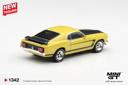 [Pre-Order] Mini GT Ford Mustang Boss 302 1969 Bright Yellow MGT01342 1/64 Diecast