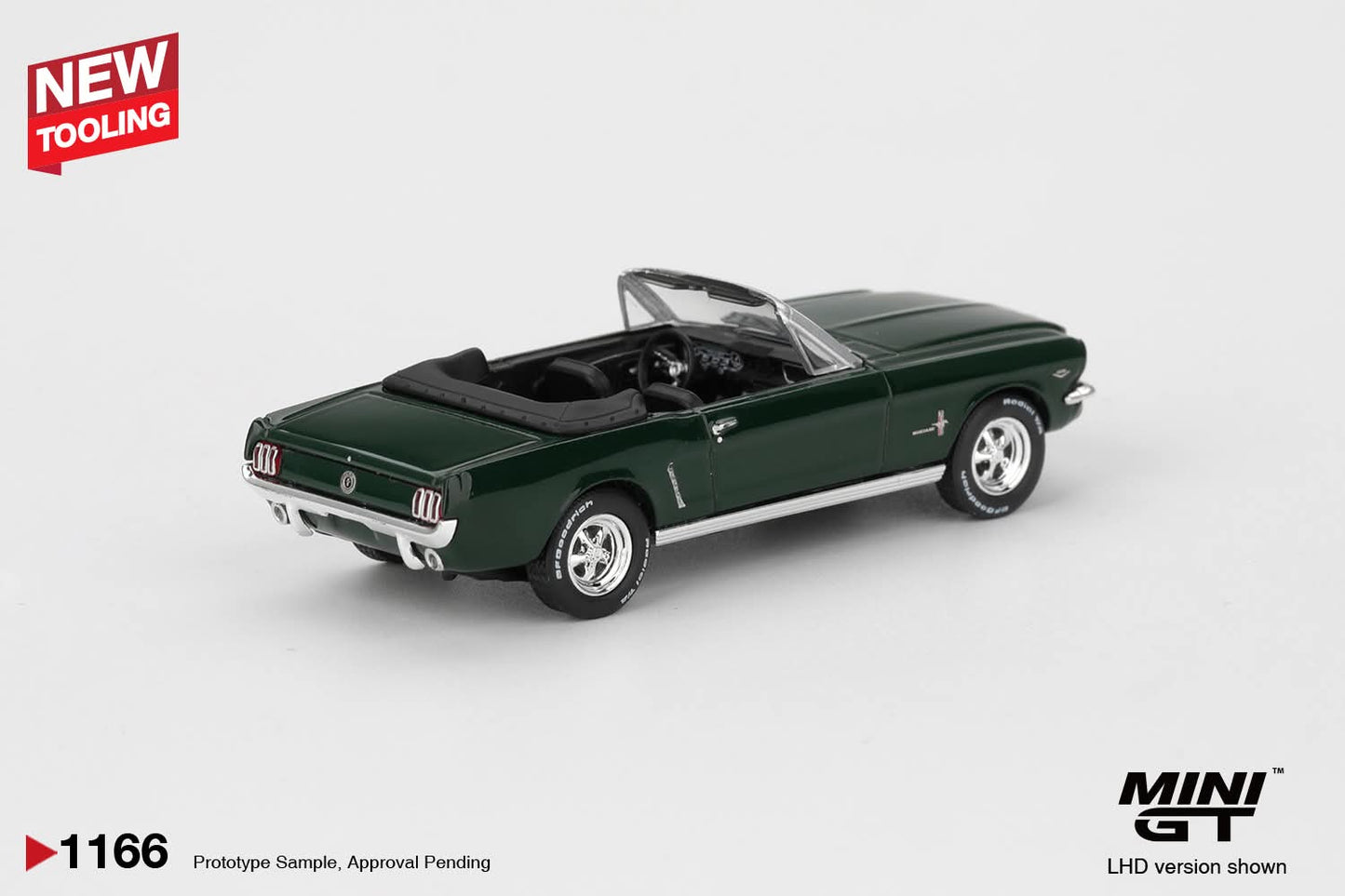 [Pre-Order] Mini GT Ford Mustang Convertible 1964 Highland Green Blister Packaging MGT01166 1/64 Diecast