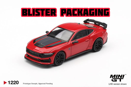 [Pre-Order] Mini GT Ford Mustang Dark Horse Race Red Blister Packaging MGT01220BL 1/64 Diecast