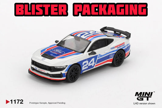 [Pre-Order] Mini GT Ford Mustang Dark Horse #24 Ford Performance Racing School Blister Packaging MGT01172 1/64 Diecast