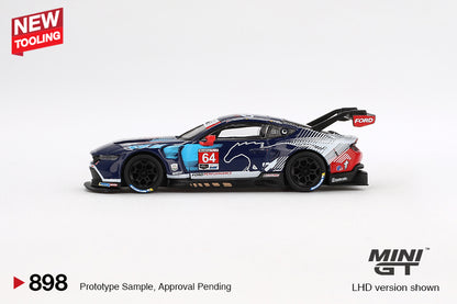 Mini GT Ford Mustang GT3 #64 Ford Multimatic Motorsports 2024 IMSA Daytona 24 Hrs MGT00898 1/64 Diecast