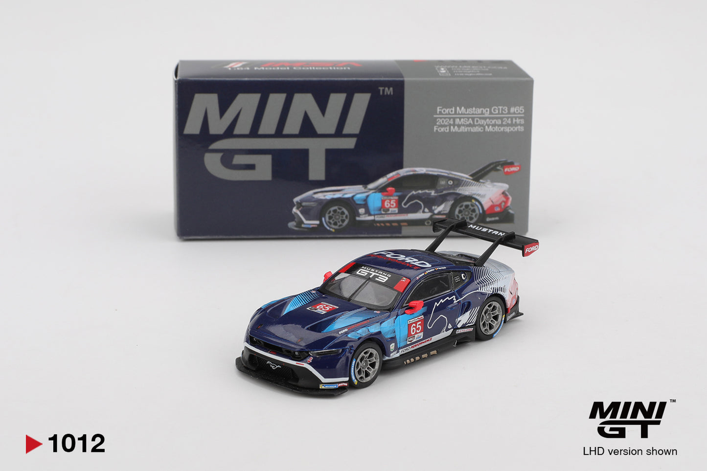 Mini GT Ford Mustang GT3 #65 Ford Multimatic Motorsports 2024 IMSA Daytona 24 Hrs MGT01012 1/64 Diecast