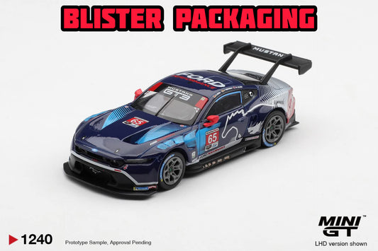 [Pre-Order] Mini GT Ford Mustang GT3 #65 Ford Multimatic Motorsports 2025 IMSA Daytona 24 Hrs Winner Blister Packaging MGT01240BL 1/64 Diecast
