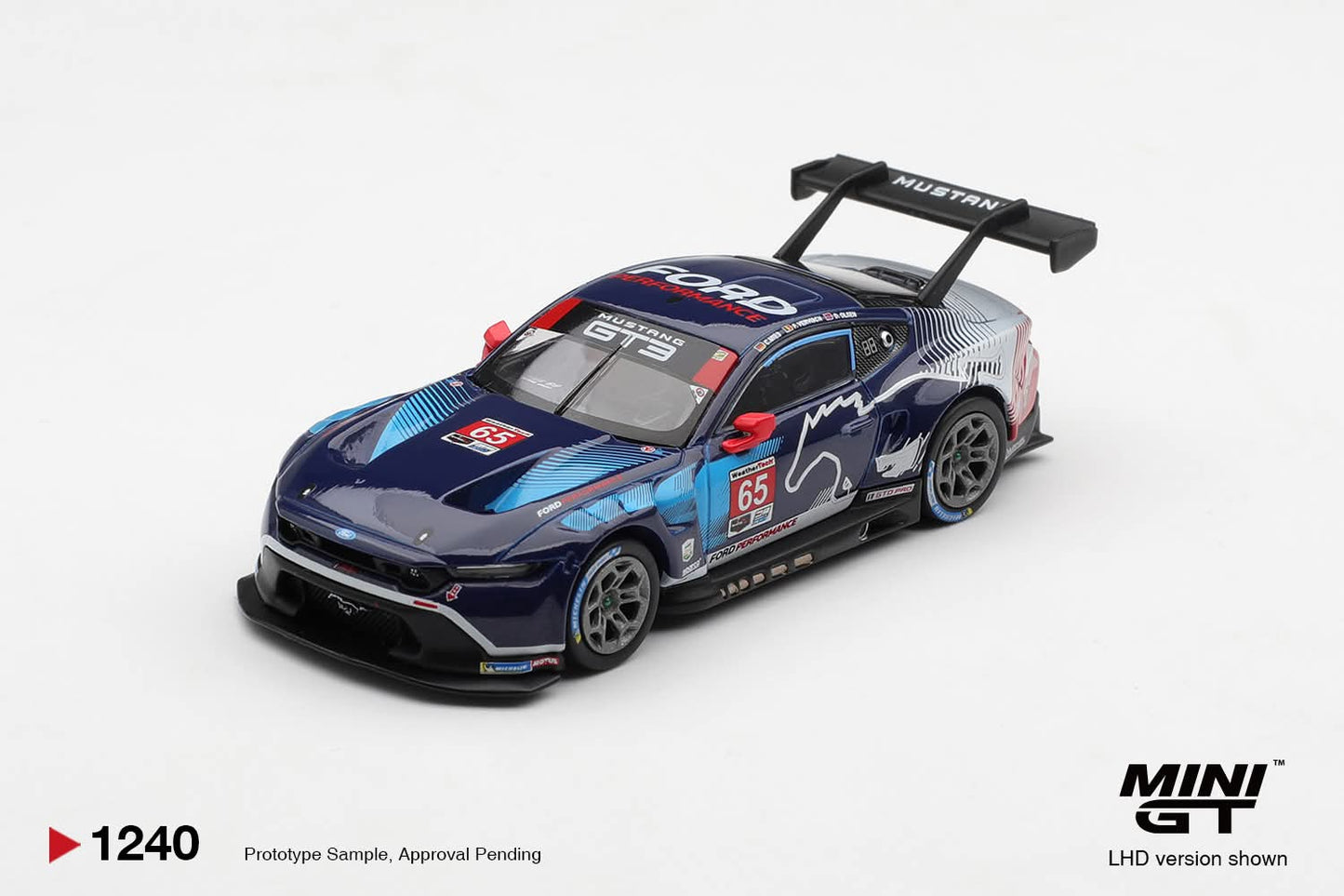 [Pre-Order] Mini GT Ford Mustang GT3 #65 Ford Multimatic Motorsports 2025 IMSA Daytona 24 Hrs Winner MGT01240 1/64 Diecast