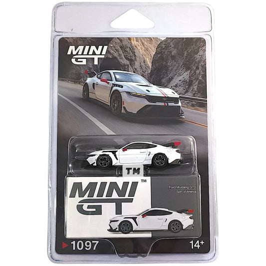 Mini GT Ford Mustang GTD Spirit of America Blister Packaging MGT01097BL 1/64 Diecast