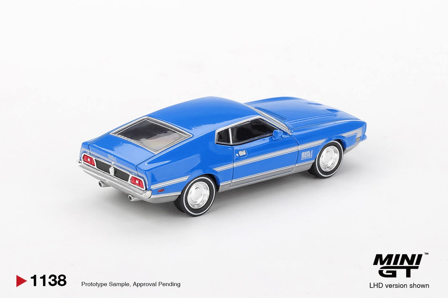 Mini GT Ford Mustang Mach 1 Grabber Blue MGT01138 1/64 Diecast
