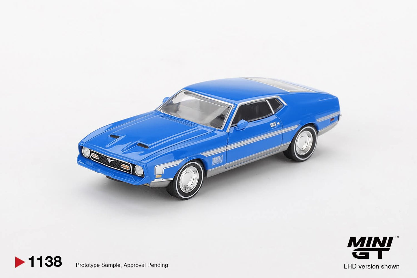 Mini GT Ford Mustang Mach 1 Grabber Blue MGT01138 1/64 Diecast