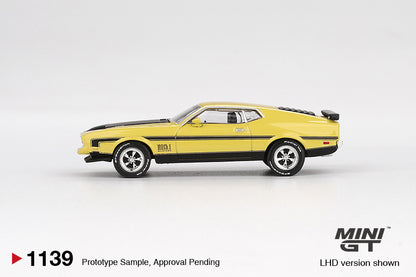 *Pre-Order* Mini GT Ford Mustang Mach1 Grabber Yellow Blister Packaging MGT01139 1/64 Diecast