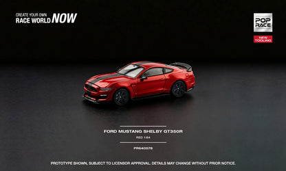 [Pre-Order] Pop Race Ford Mustang Shelby GT350R Red PR640578 1/64 Diecast