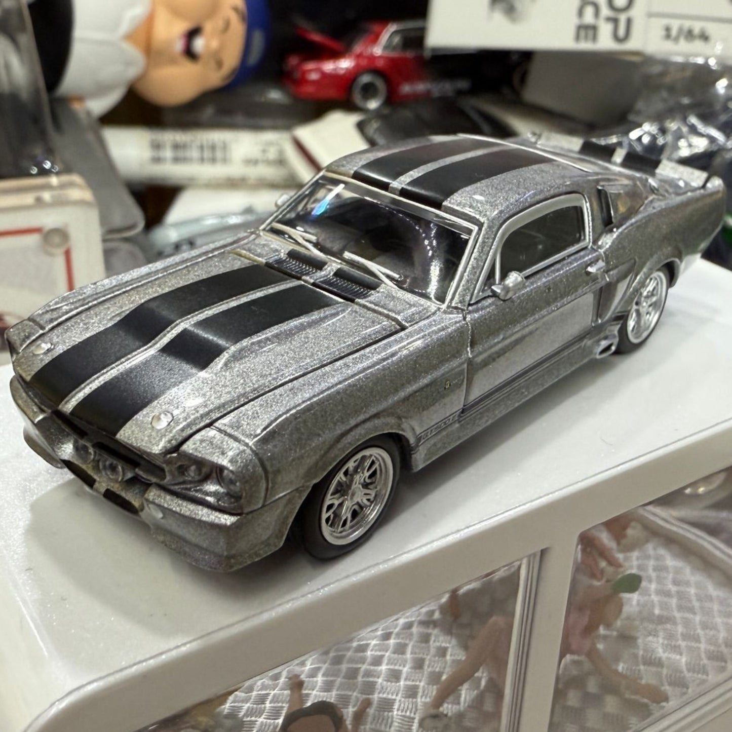 Pop Race Ford Shelby Mustang GT500 Black PR64-195 1/64 Die Cast