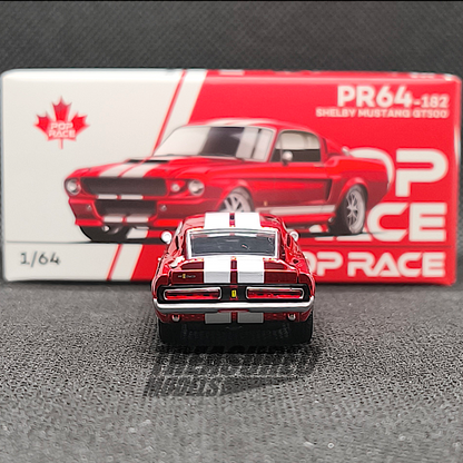 [Chase] Pop Race Ford Shelby Mustang GT500 Chrome Red Canada Exclusive PR640182 1/64 Diecast