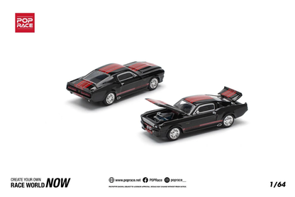 Pop Race Ford Shelby Mustang GT500 Dark Chrome PR640218 1/64 Diecast