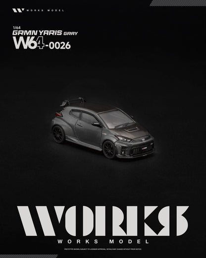[Pre-Order] Works Model GRMN YARIS GRAY W640026 1/64 Diecast