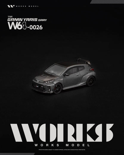 [Pre-Order] Works Model GRMN YARIS GRAY W640026 1/64 Diecast