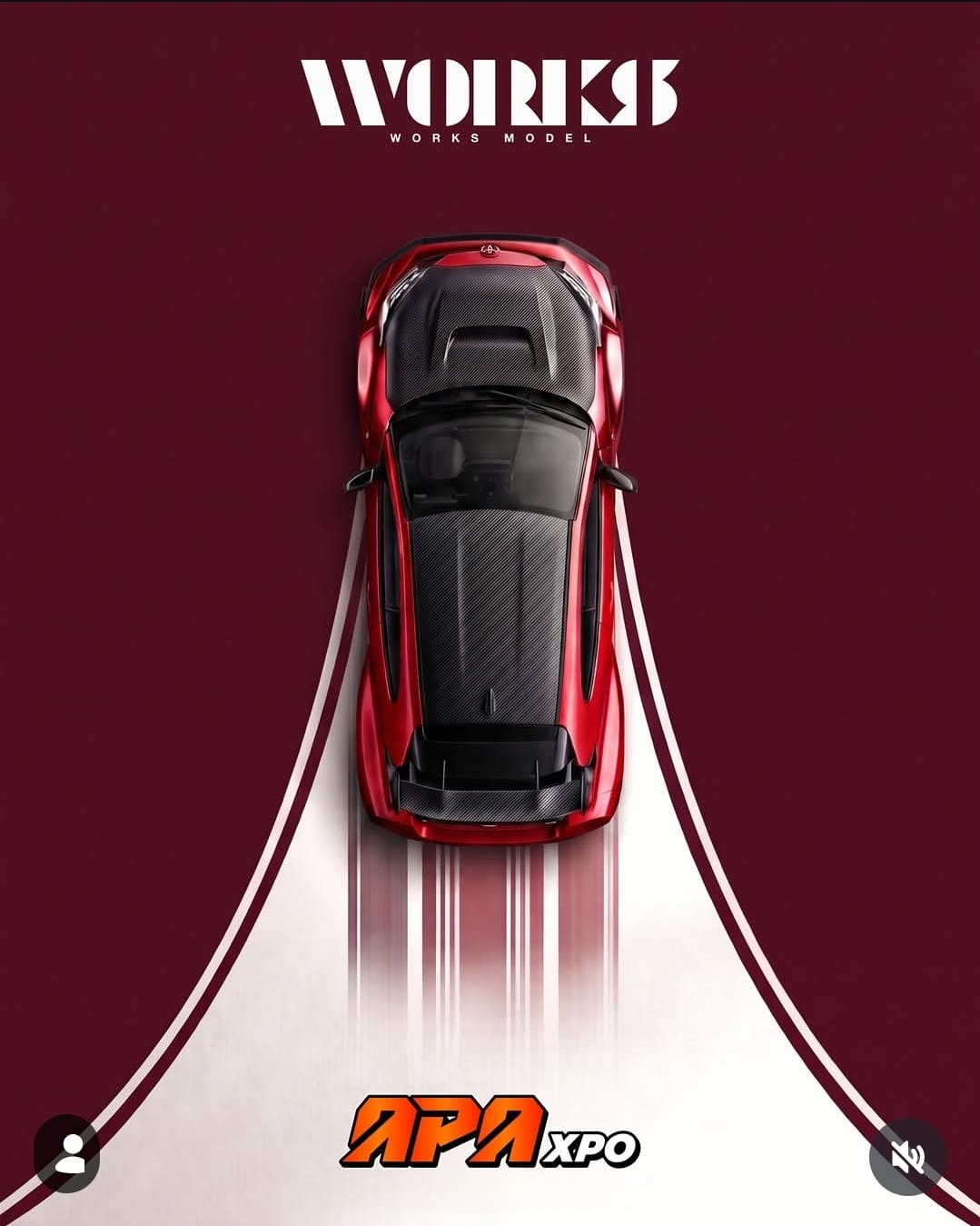 [APAxpo] WORKS MODEL GRMN YARIS RED CHROME APAxpo 2026 W640020 1/64 Diecast