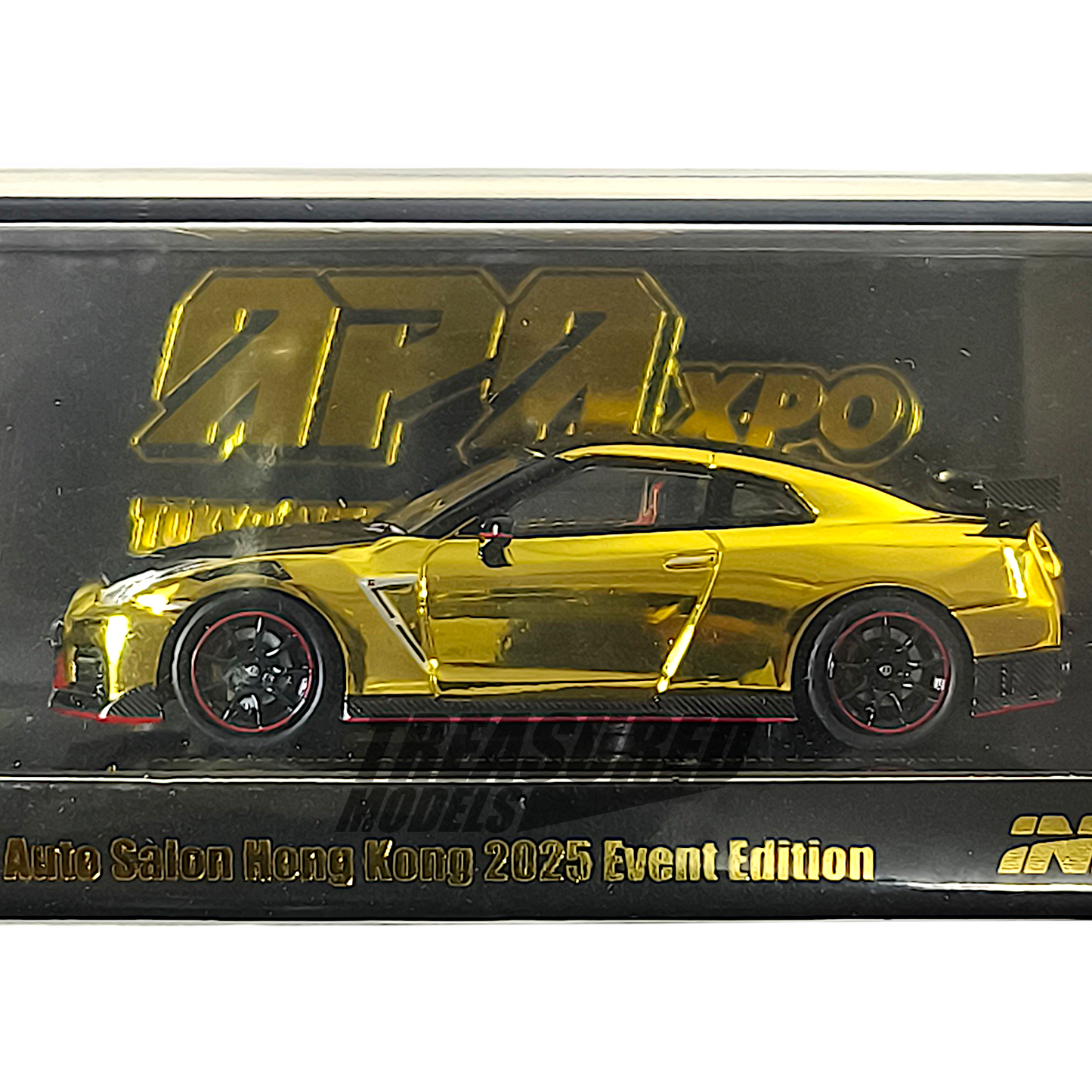 Inno64 GT-R R35 Nismo Chrome Gold APA XPO Tokyo Auto Salon Hong Kong 2025 VIP Exclusive 1/64 Diecast