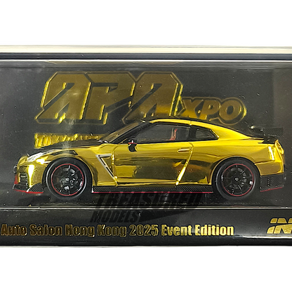 Inno64 GT-R R35 Nismo Chrome Gold APA XPO Tokyo Auto Salon Hong Kong 2025 VIP Exclusive 1/64 Diecast
