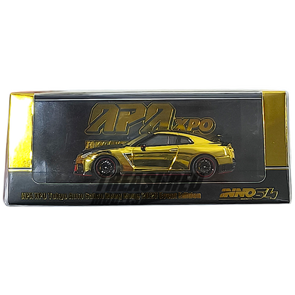 Inno64 GT-R R35 Nismo Chrome Gold APA XPO Tokyo Auto Salon Hong Kong 2025 VIP Exclusive 1/64 Diecast
