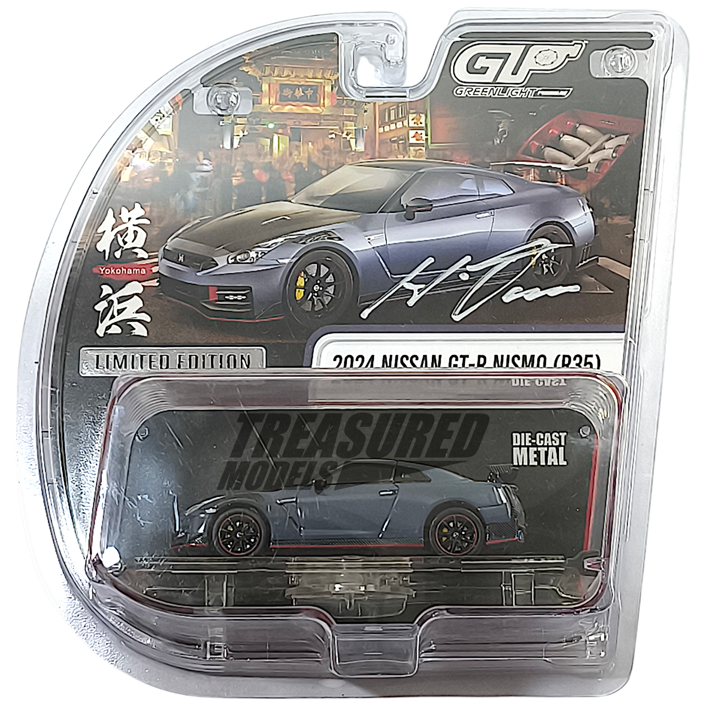 Green Light Nissan 2024 GT-R Nismo R35 APAxpo 2025 Signed by Hiroshi Tamura 1/64 Diecast