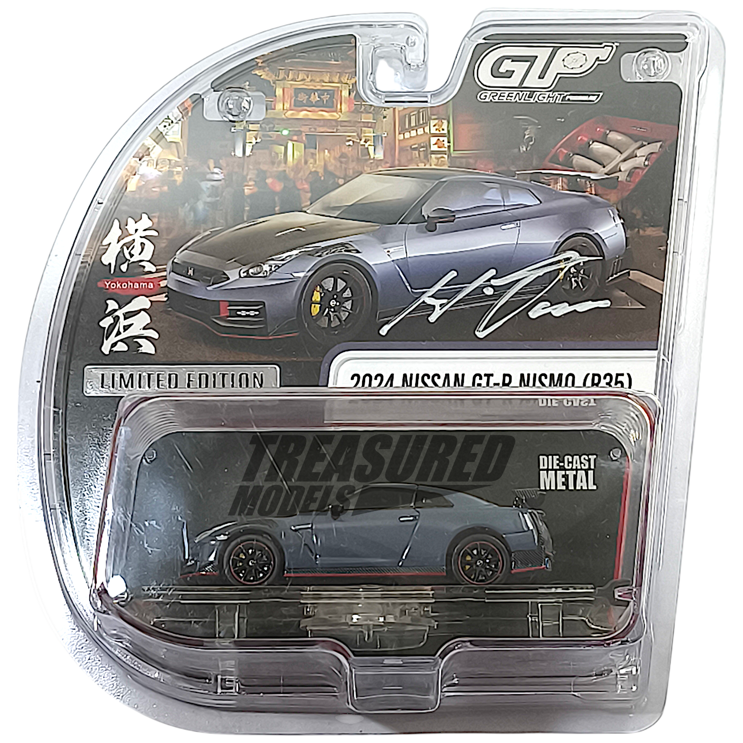 Green Light Nissan 2024 GT-R Nismo R35 APAxpo 2025 Signed by Hiroshi Tamura 1/64 Diecast