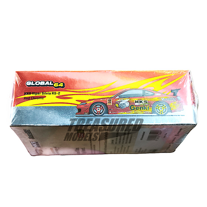 Tarmac Works HKS Hiper Silvia RS-2 Red Chrome Special Edition T64G-023-HKSRC 1/64 Diecast