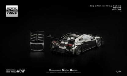 [Pre-Order] Pop Race HONDA NSX GT3 EV022 - DARK CHROME PRDC015 1/64 Diecast