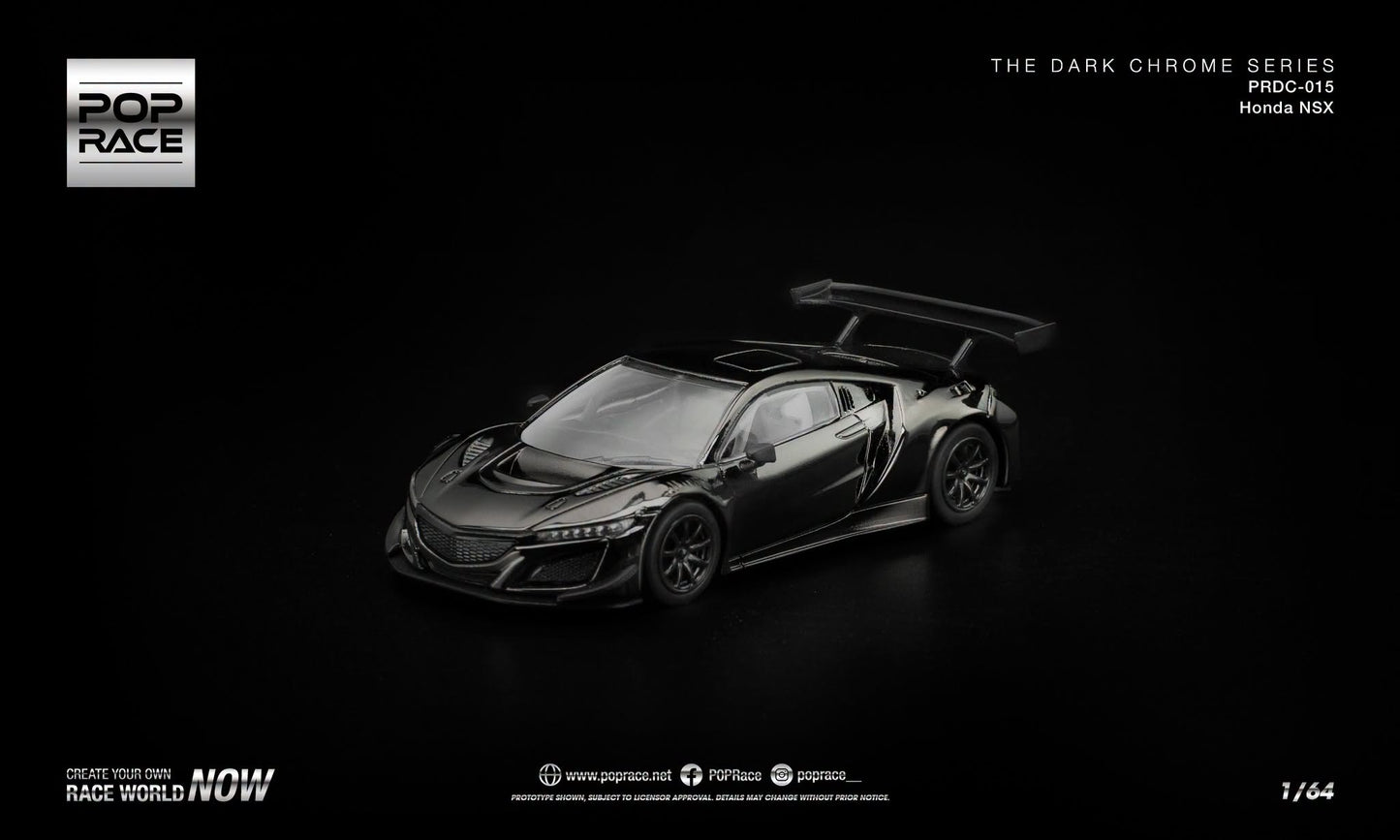 [Pre-Order] Pop Race HONDA NSX GT3 EV022 - DARK CHROME PRDC015 1/64 Diecast