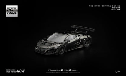 [Pre-Order] Pop Race HONDA NSX GT3 EV022 - DARK CHROME PRDC015 1/64 Diecast