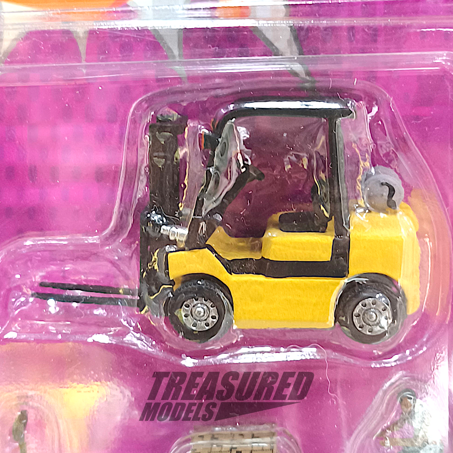 American Diorama Heavy Lifters Set 1 driver figure +1 alloy forklift +1 pallet truck +1 cargo container 1/64 Diecast