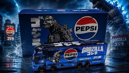 [HK ToyCar] GCD Hino 700 Godzilla x Pepsi x DPLS Hong Kong Toy Car Salon 2026 1/64 Diecast