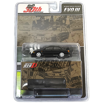 Hobby Japan Mitsubishi Lancer RS Evolution III Initial D Kyoichi Sudo VS Ryosuke Takahashi 1/64 Diecast