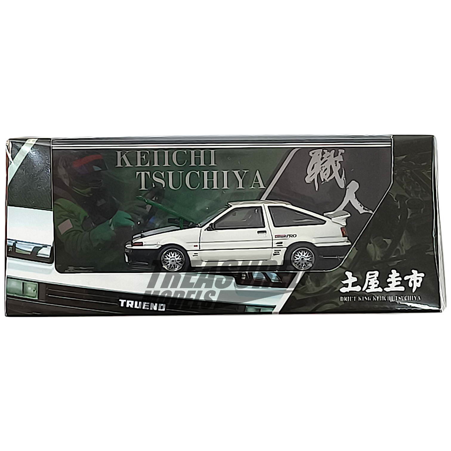 Hobby Japan Toyota Sprinter Trueno AE86 Keiichi Tsuchiya Dori Dori Mesh Wheel Drift King 1/64 Diecast