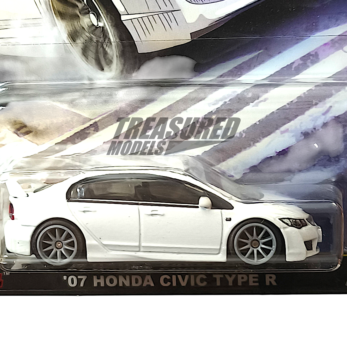Hot Wheels Honda 07 Civic Type R FD2 Championship White 2025 Premium Car Culture Ronin Run II 1/64 Diecast