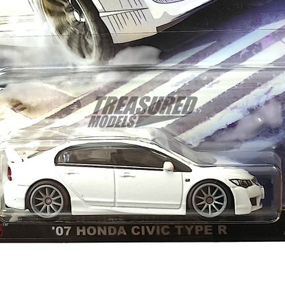 Hot Wheels Honda 07 Civic Type R FD2 Championship White 2025 Premium Car Culture Ronin Run II 1/64 Diecast