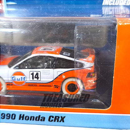 Johnny Lightning CHASE Honda 1990 CRX Gulf Oil 1 of 3600 Mijo Exclusive 1/64 Diecast