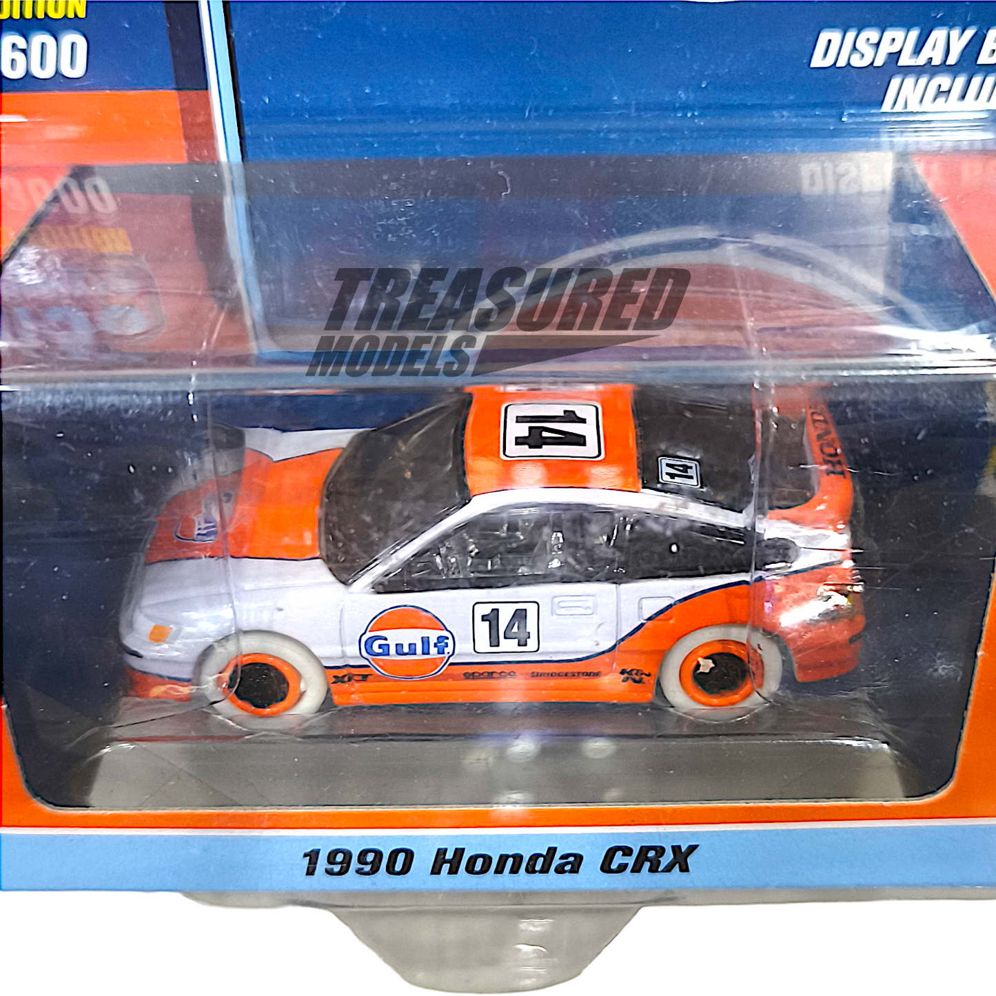 Johnny Lightning CHASE Honda 1990 CRX Gulf Oil 1 of 3600 Mijo Exclusive 1/64 Diecast
